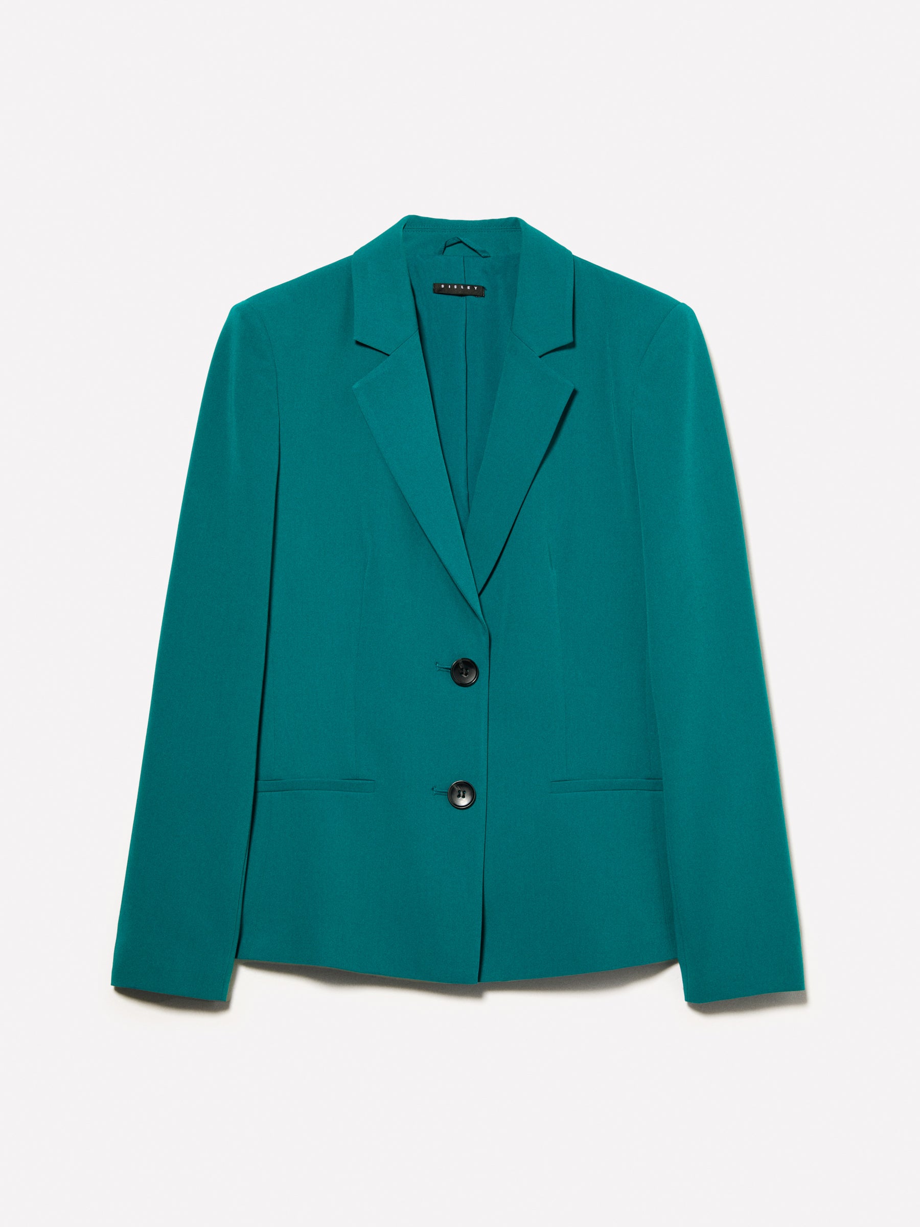 Slim-fit blazer da donna verde ottanio Sisley Outlet