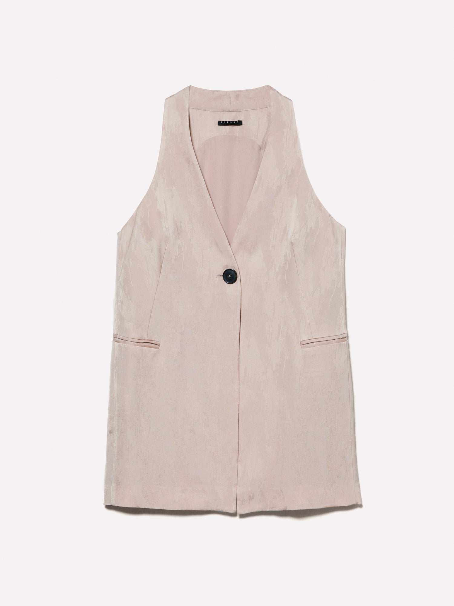 Gilet lungo rosa chiaro da donna rosa tenue | Sisley Outlet