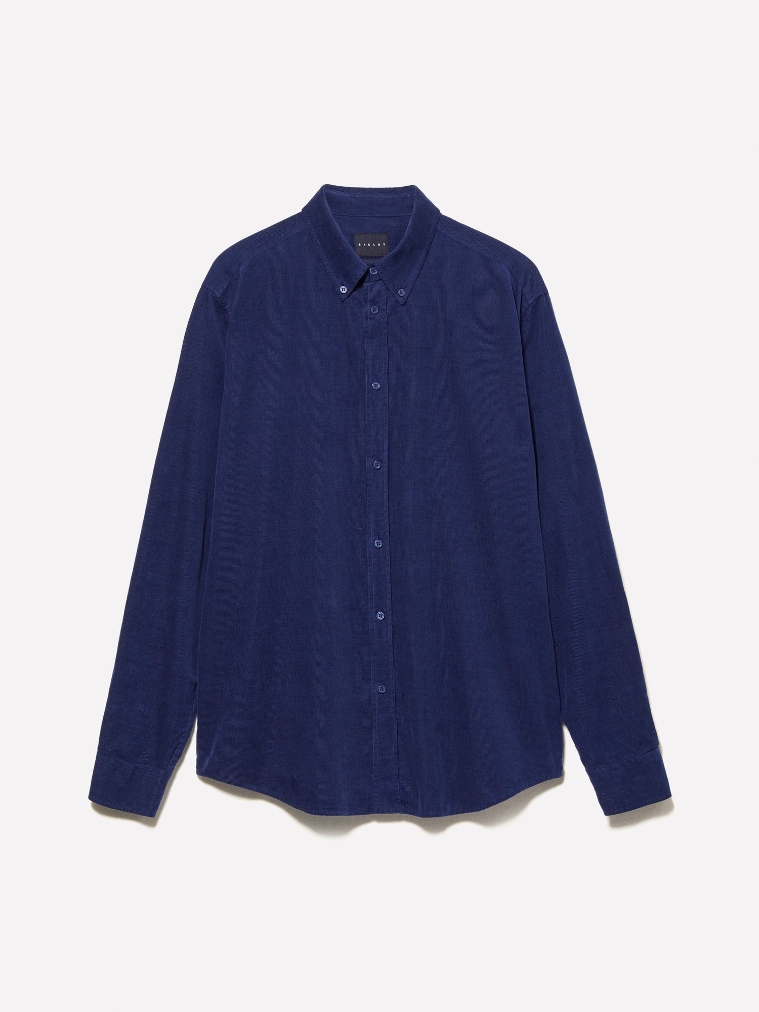 Camicia in velluto a costine da uomo blu scuro | Sisley Outlet