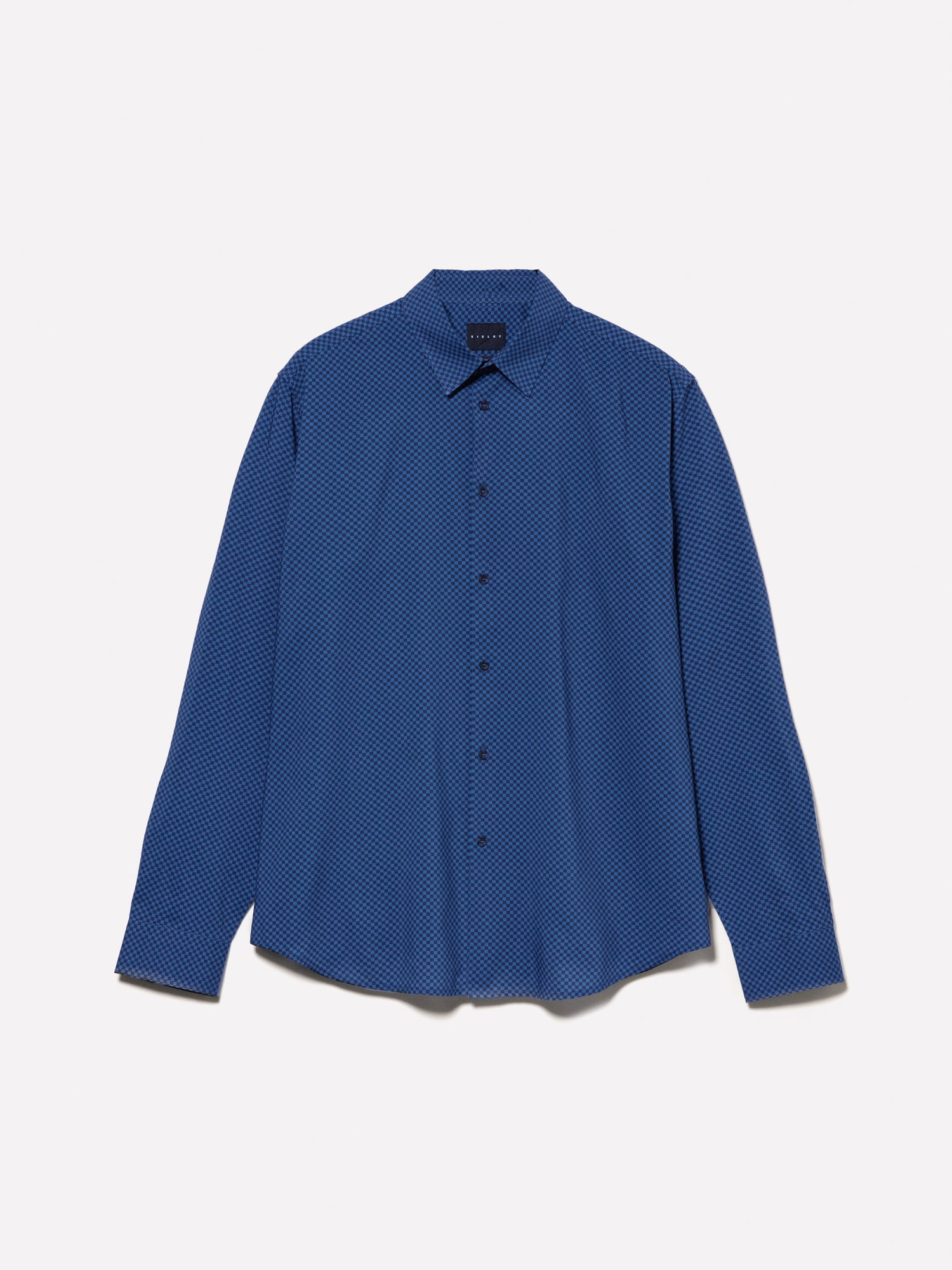 Camicia micro fantasia da uomo blu scuro | Sisley Outlet