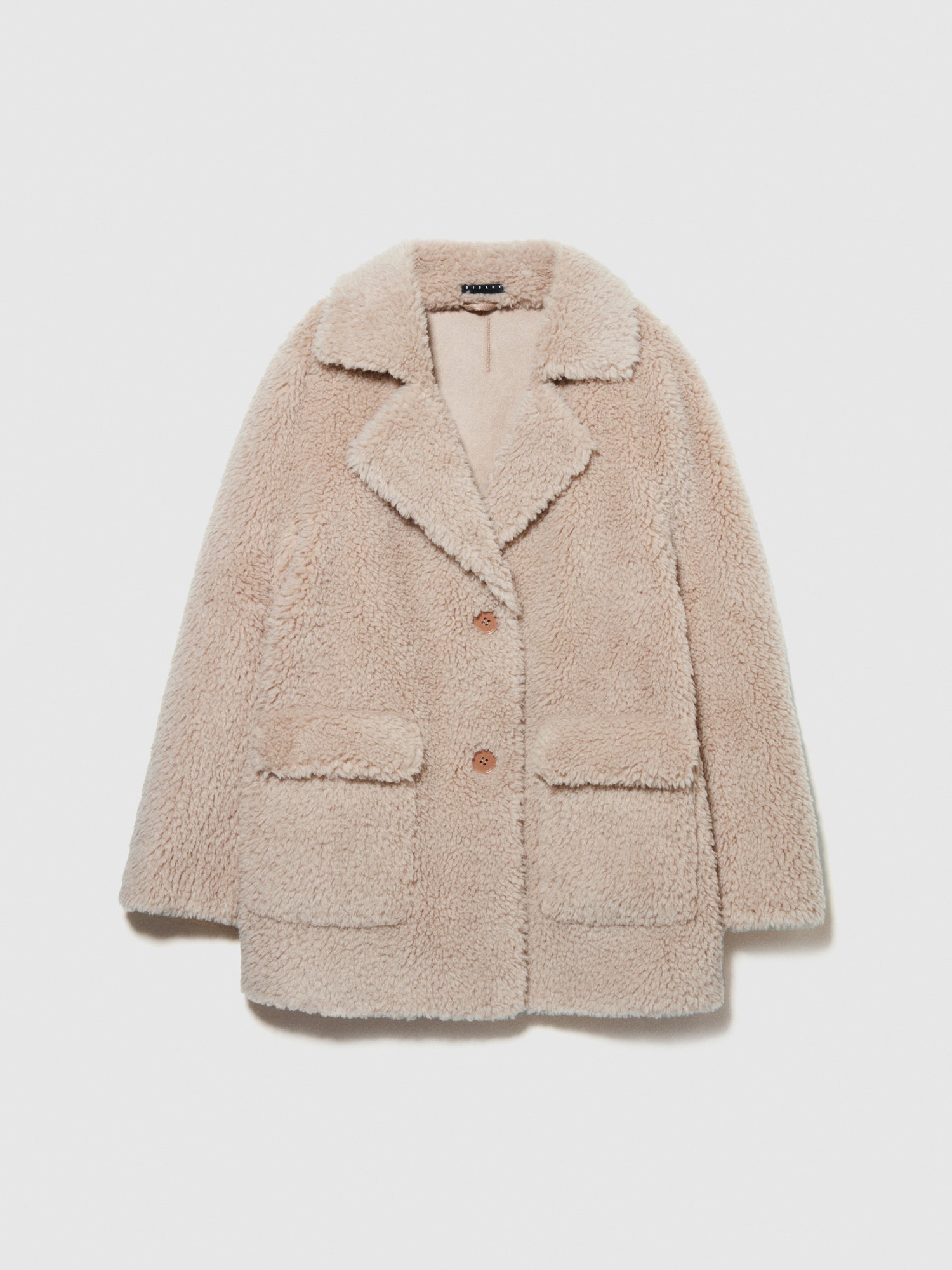 Cappotto teddy da donna beige | Sisley Outlet
