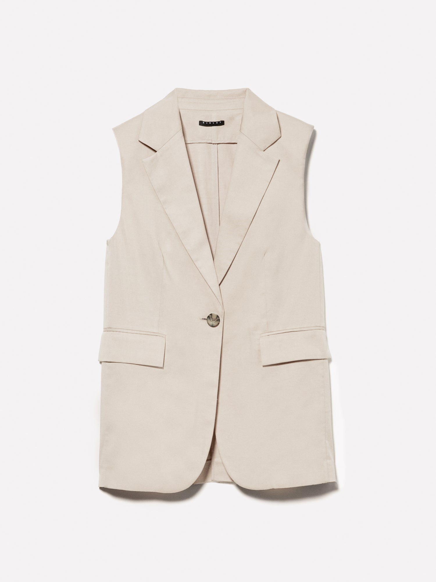 Gilet rosa chiaro monopetto da donna rosa tenue | Sisley Outlet