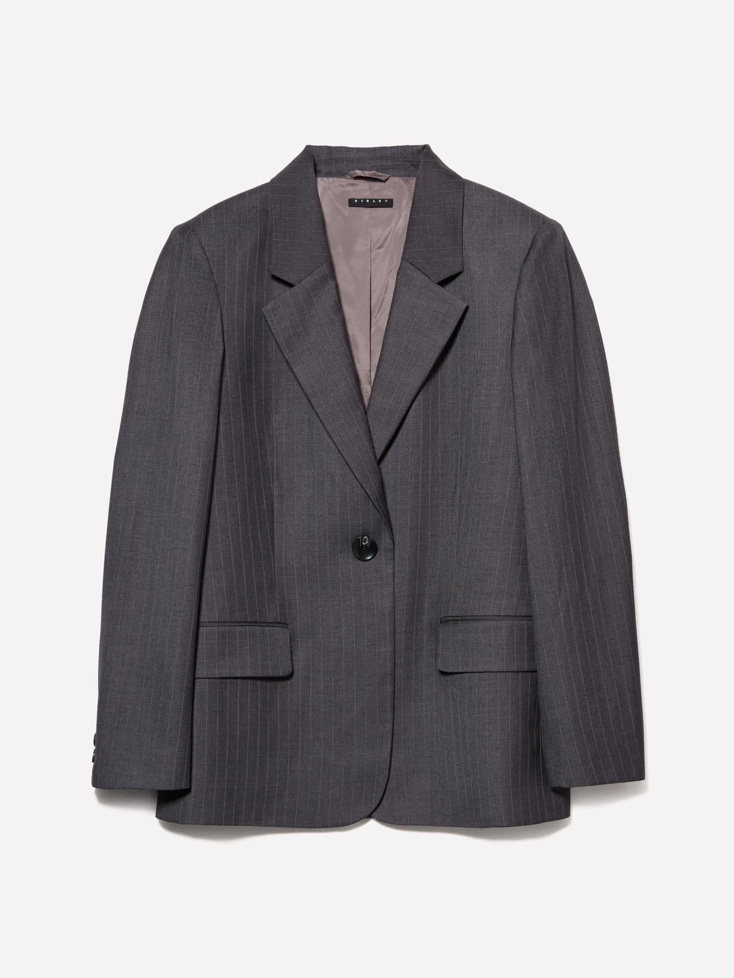 Blazer gessato chiaro da donna grigio | Sisley Outlet