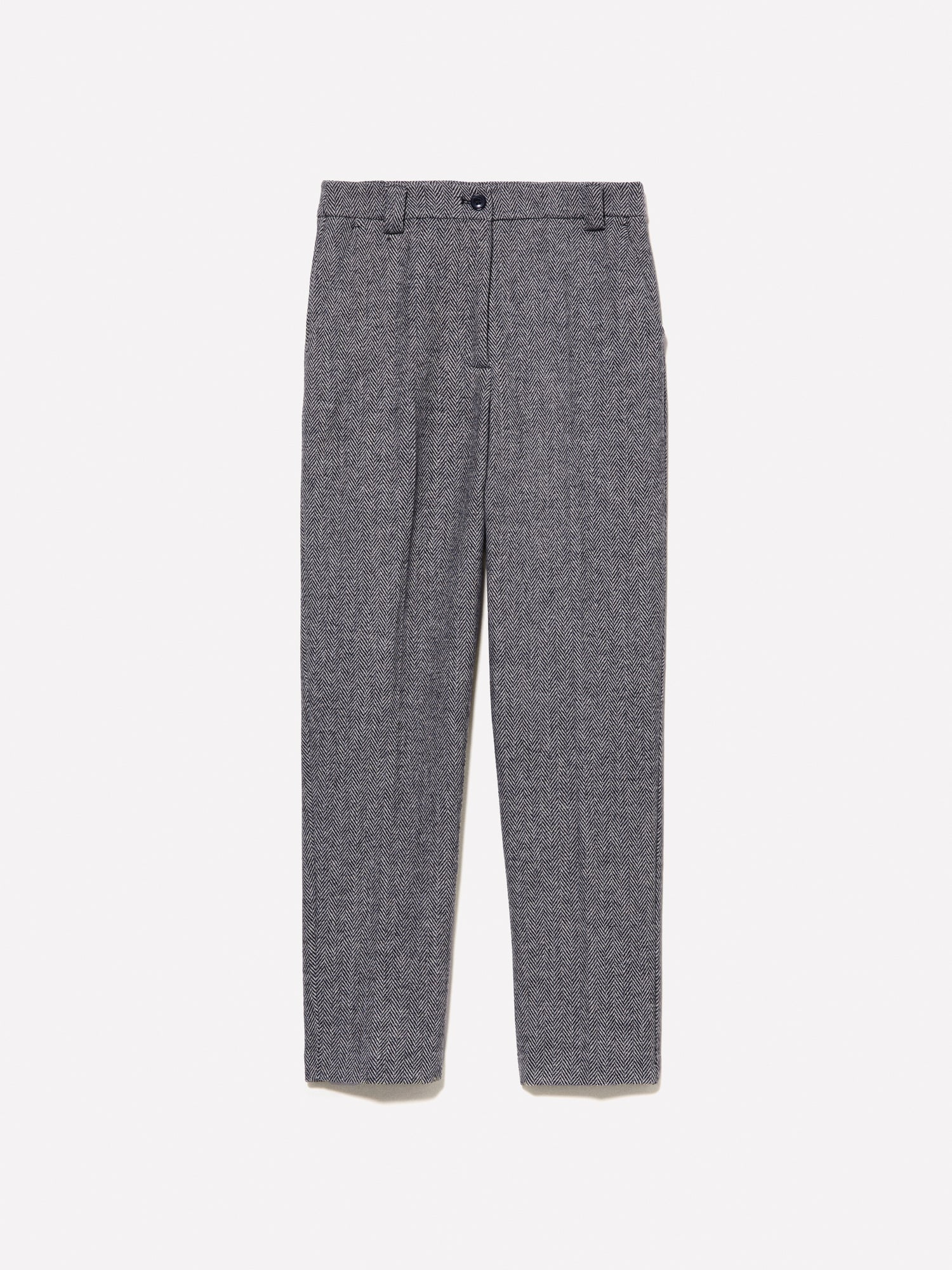 Yarn-dyed cigarette trousers da donna grigio | Sisley Outlet