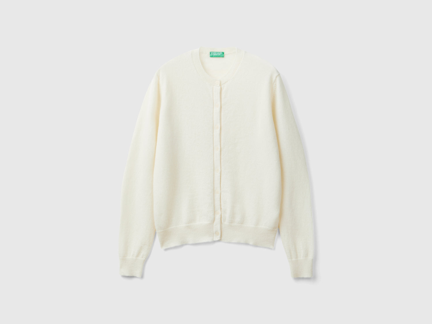 Cardigan in puro cashmere da donna bianco panna | Benetton Outlet