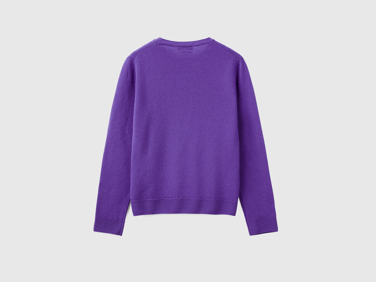 Maglia girocollo in pura lana Merino