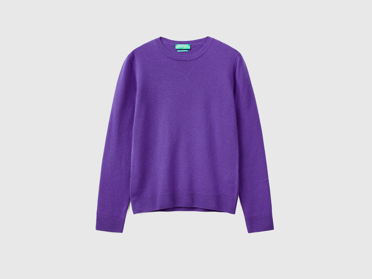 Maglia girocollo in pura lana Merino