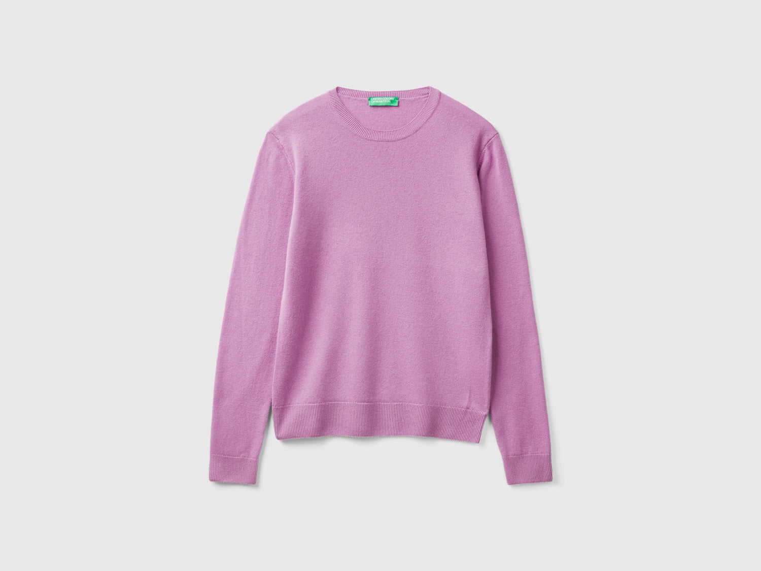 Maglia girocollo lilla in lana Merino da donna lavanda | Benetton Outlet