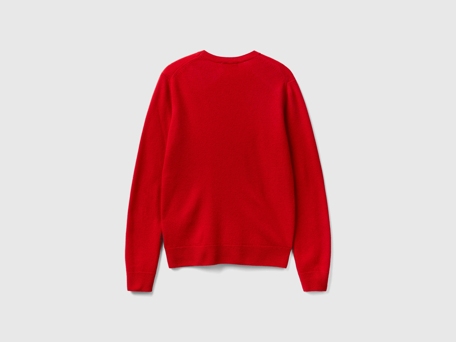 Maglia girocollo in lana Merino da donna rosso 2 | Benetton Outlet