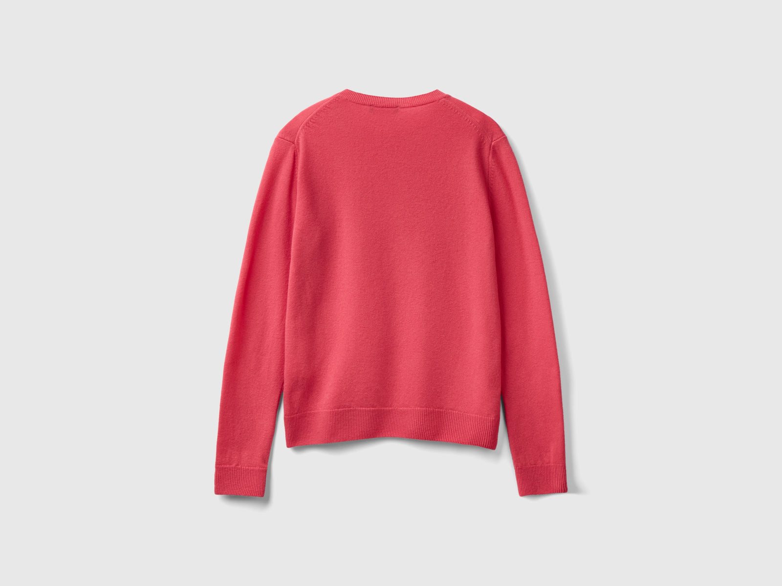 Maglia girocollo rosso in lana Merino da donna fragola 2 | Benetton Outlet
