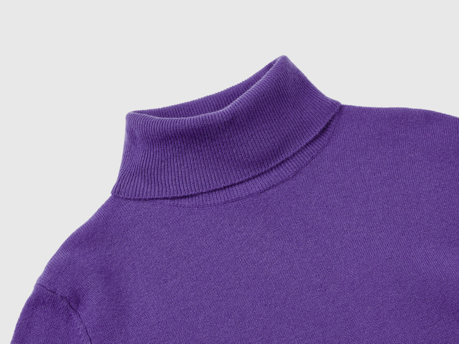 Dolcevita in pura lana Merino da donna viola 3 | Benetton Outlet