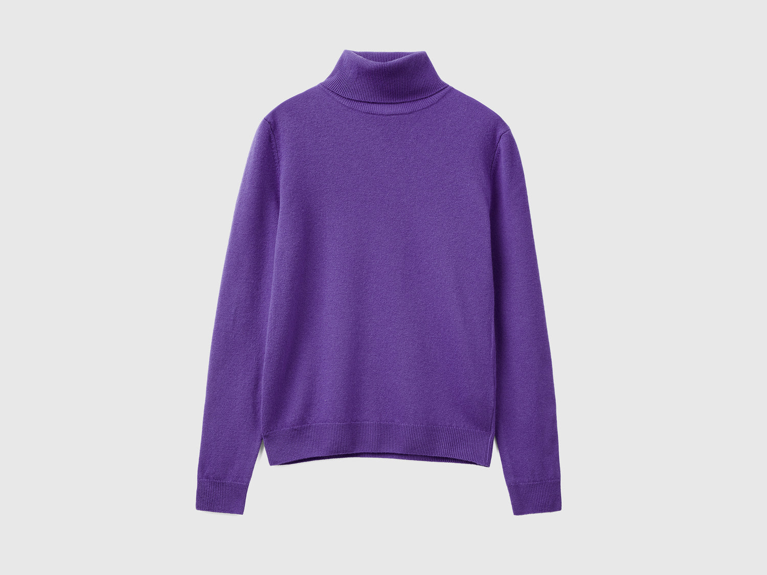 Dolcevita in pura lana Merino da donna viola | Benetton Outlet