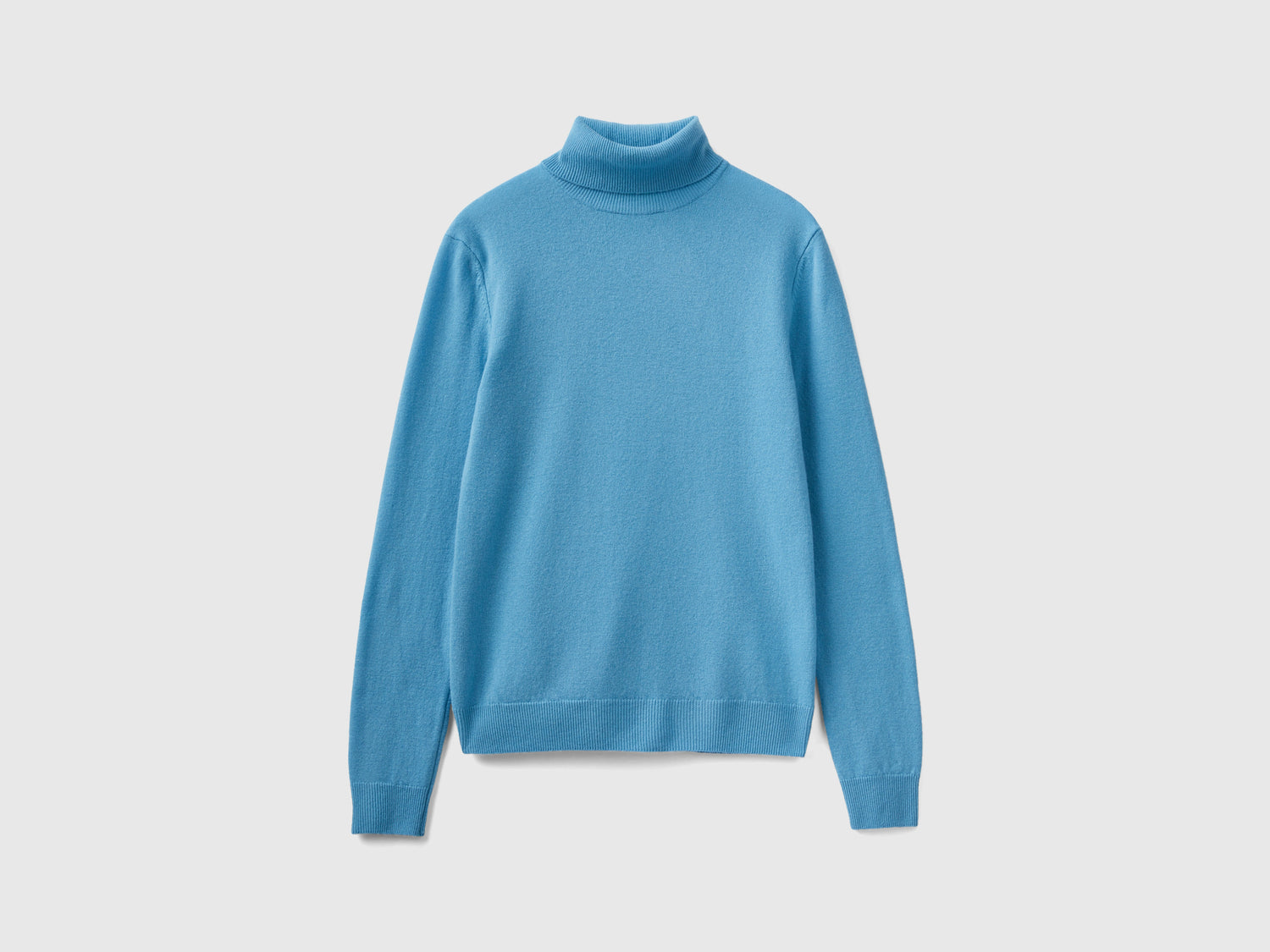 Dolcevita in pura lana Merino da donna azzurro | Benetton Outlet