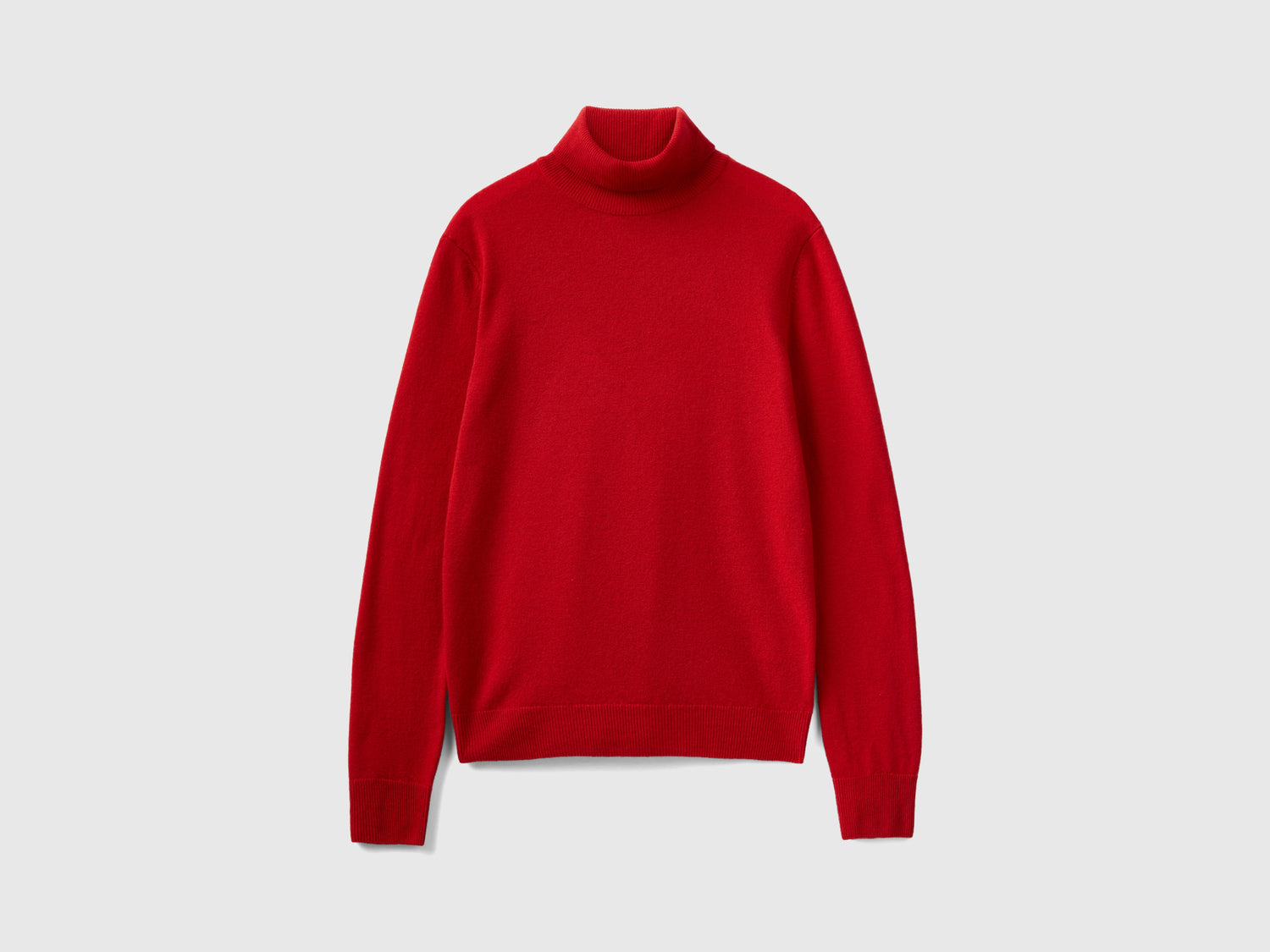 Dolcevita in pura lana Merino da donna rosso | Benetton Outlet