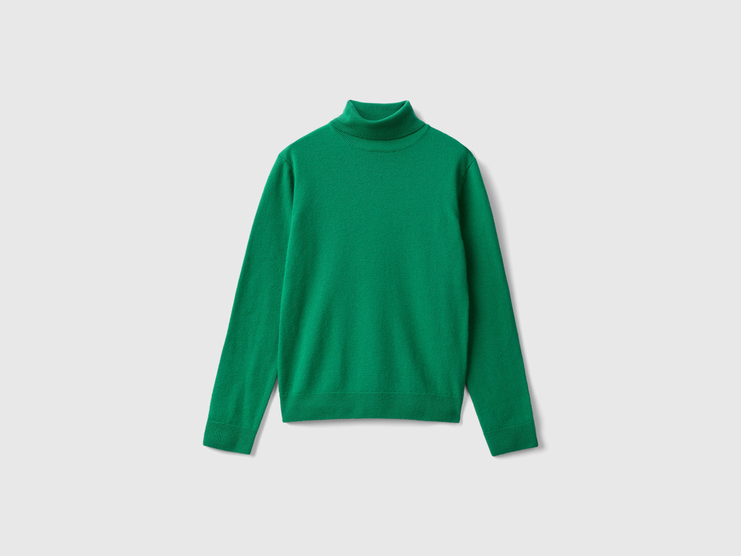 Dolcevita bosco in pura lana Merino da donna verde | Benetton Outlet