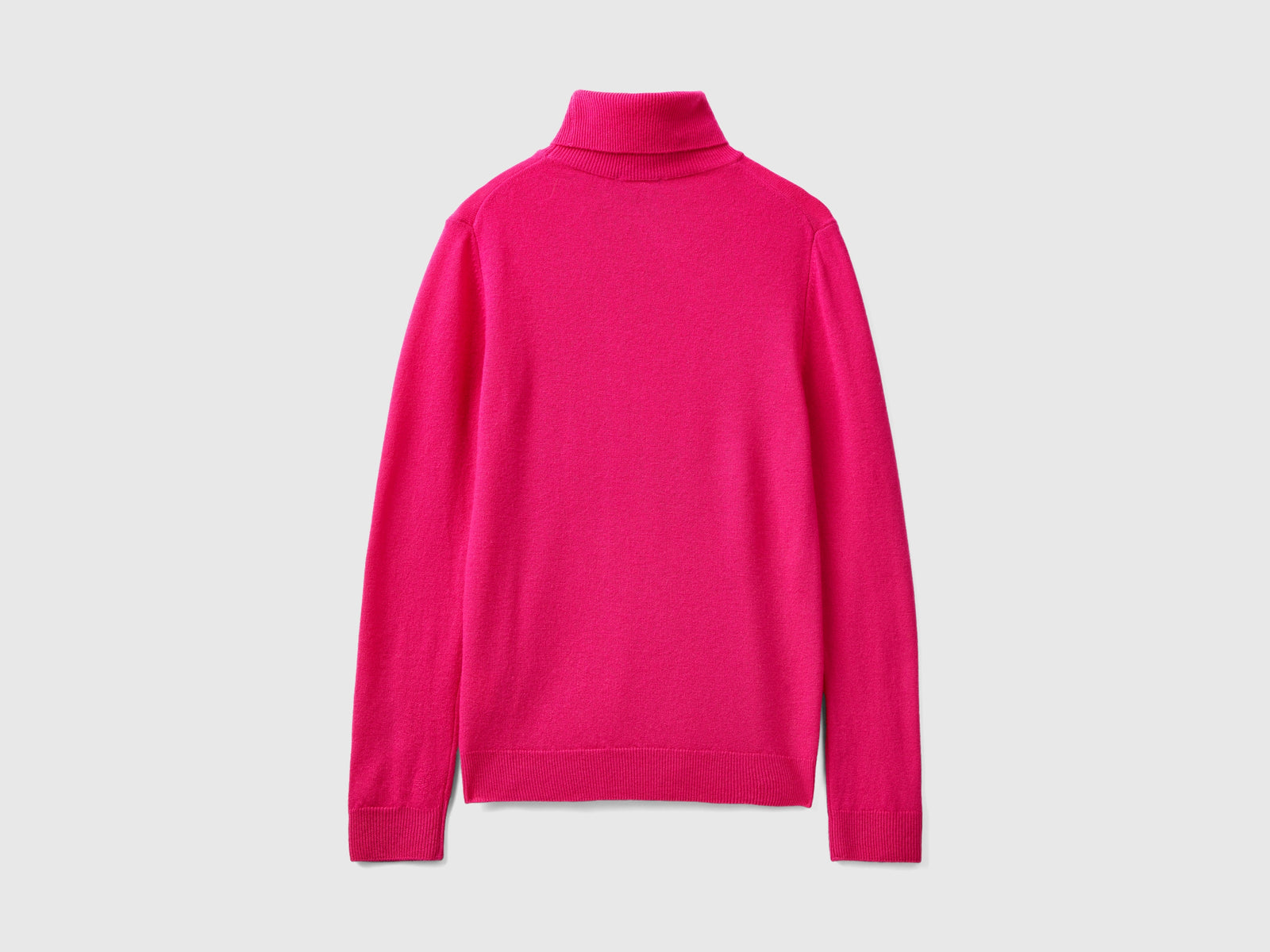 Dolcevita fucsia in pura lana Merino da donna rosso 2 | Benetton Outlet