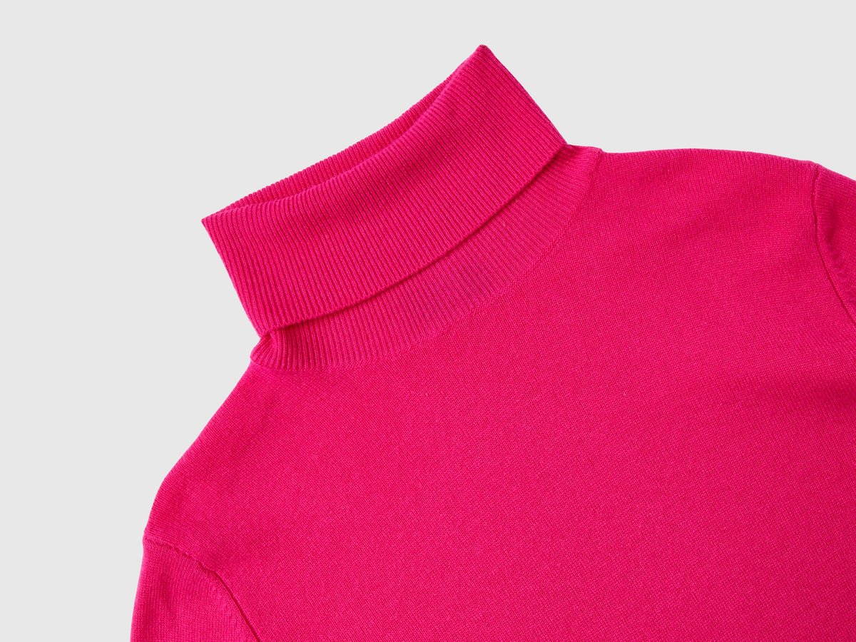 Dolcevita fucsia in pura lana Merino