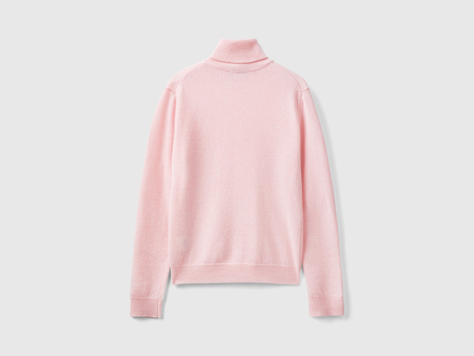 Dolcevita in pura lana Merino da donna rosa pastello 2 | Benetton Outlet