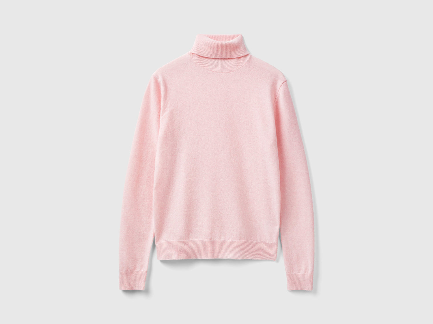 Dolcevita in pura lana Merino da donna rosa pastello | Benetton Outlet