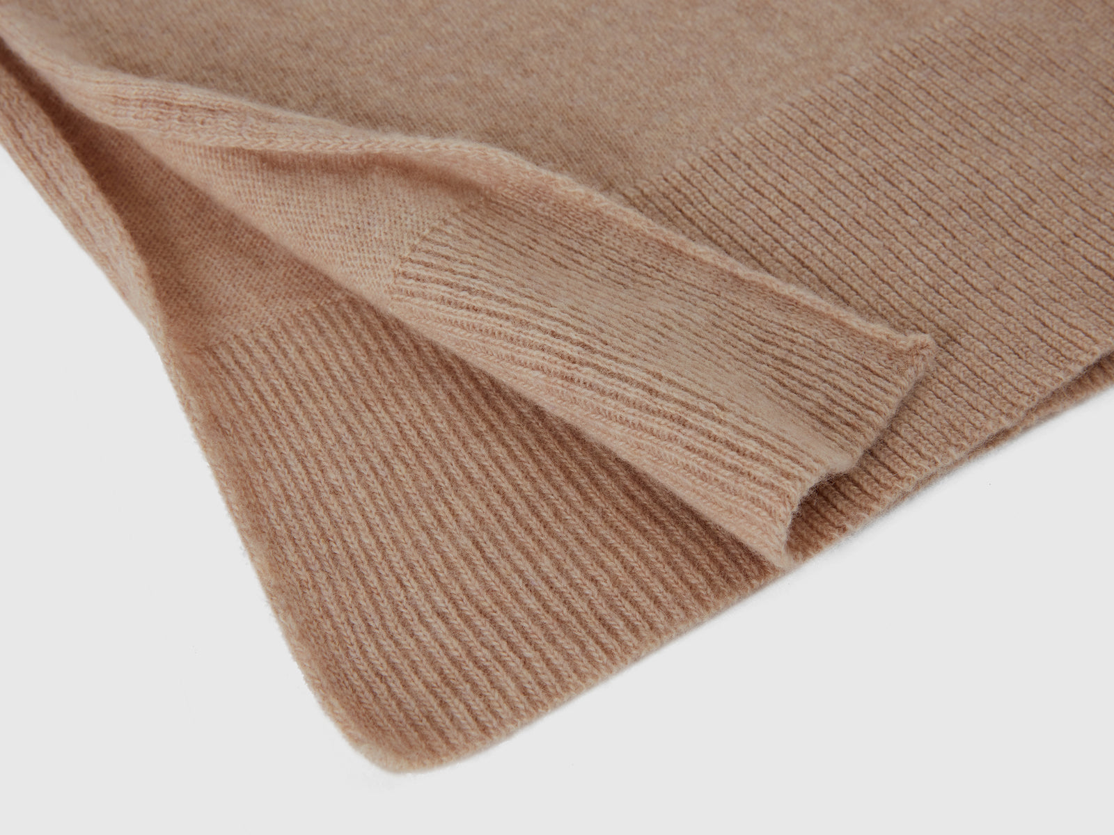Bufanda de pura lana merino da donna beige 2 | Benetton Outlet