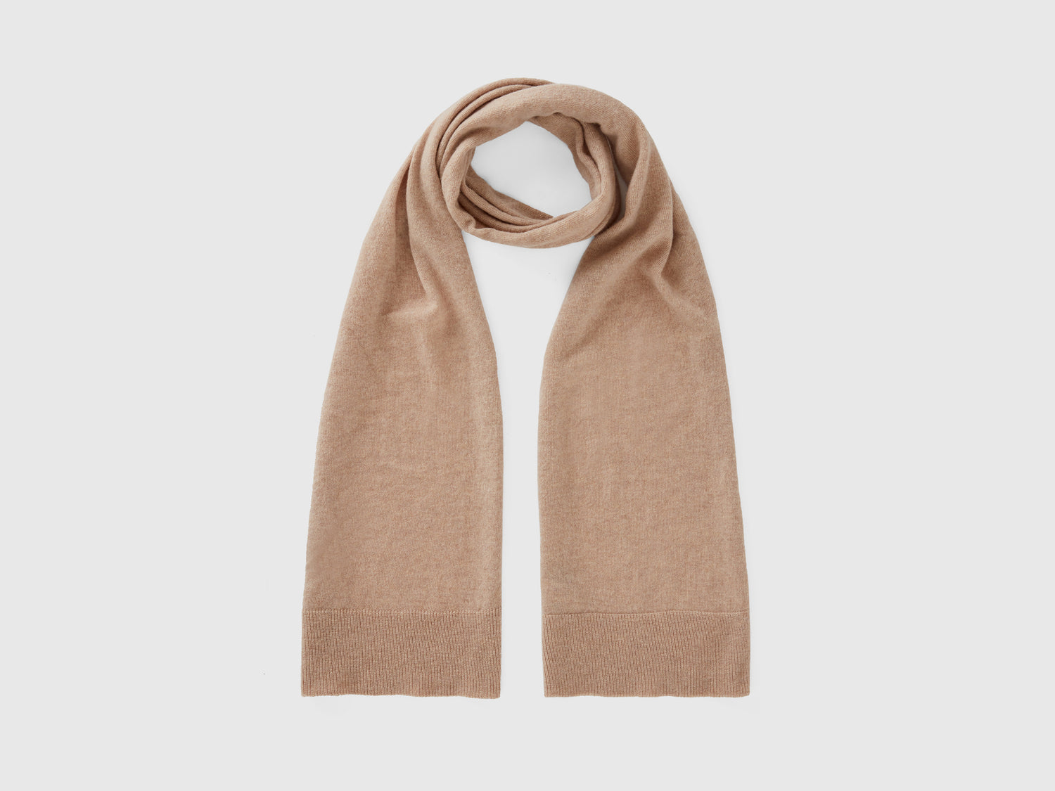 Bufanda de pura lana merino da donna beige | Benetton Outlet