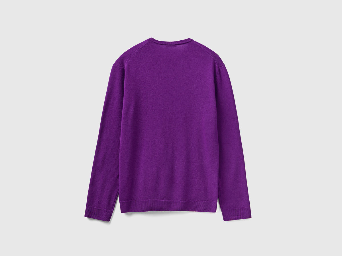 Maglia girocollo in pura lana Merino