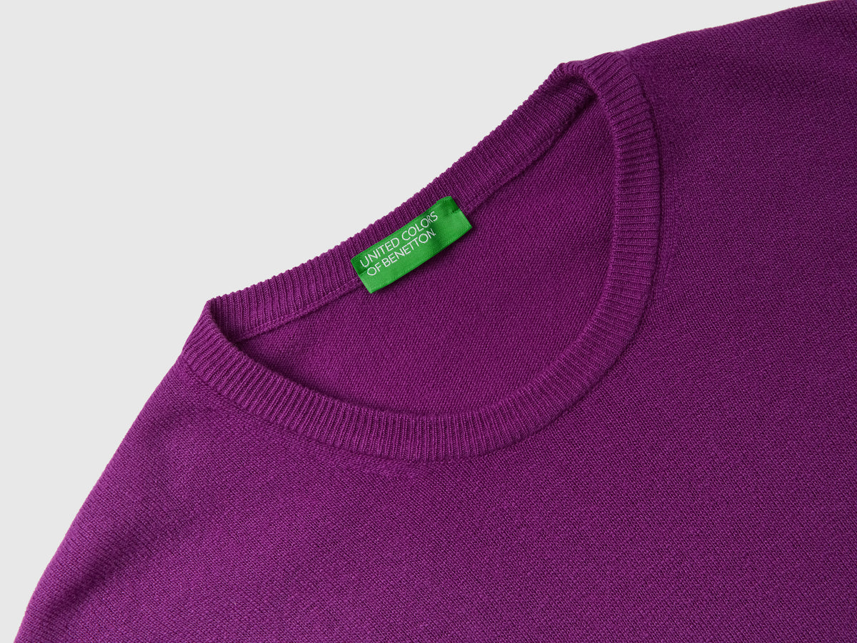 Maglia girocollo in pura lana Merino