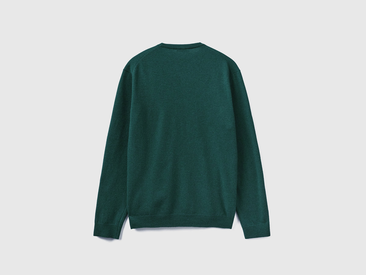 Maglia girocollo in pura lana Merino