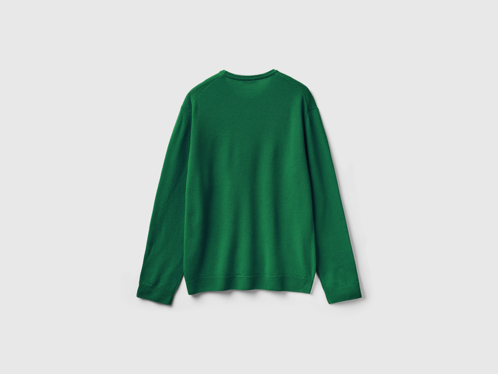 Maglia girocollo bosco in pura lana Merino da uomo verde 2 | Benetton Outlet