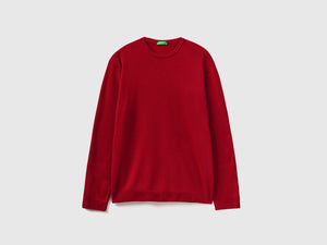 Maglia girocollo in pura lana Merino