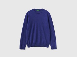 Maglia girocolloette in pura lana Merino