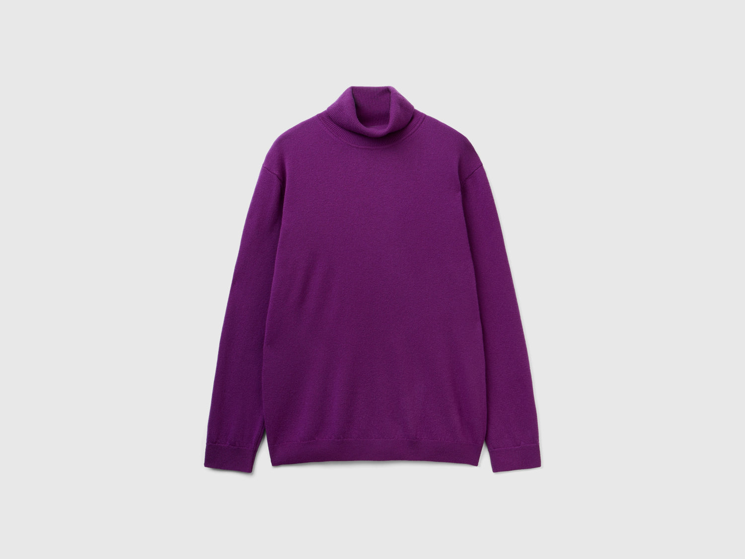 Dolcevita in pura lana Merino da uomo viola | Benetton Outlet