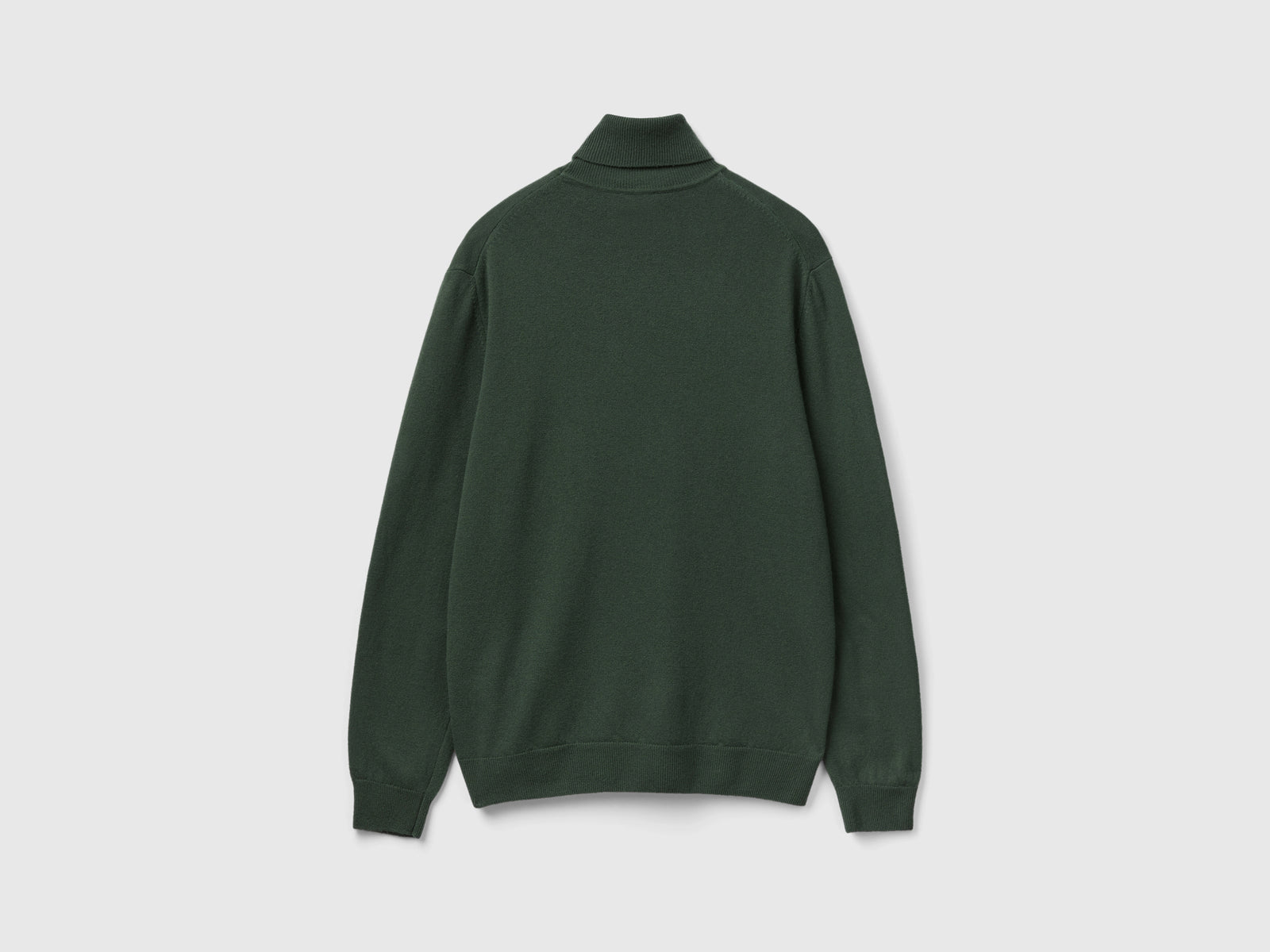 Dolcevita in pura lana Merino da uomo verde scuro 2 | Benetton Outlet
