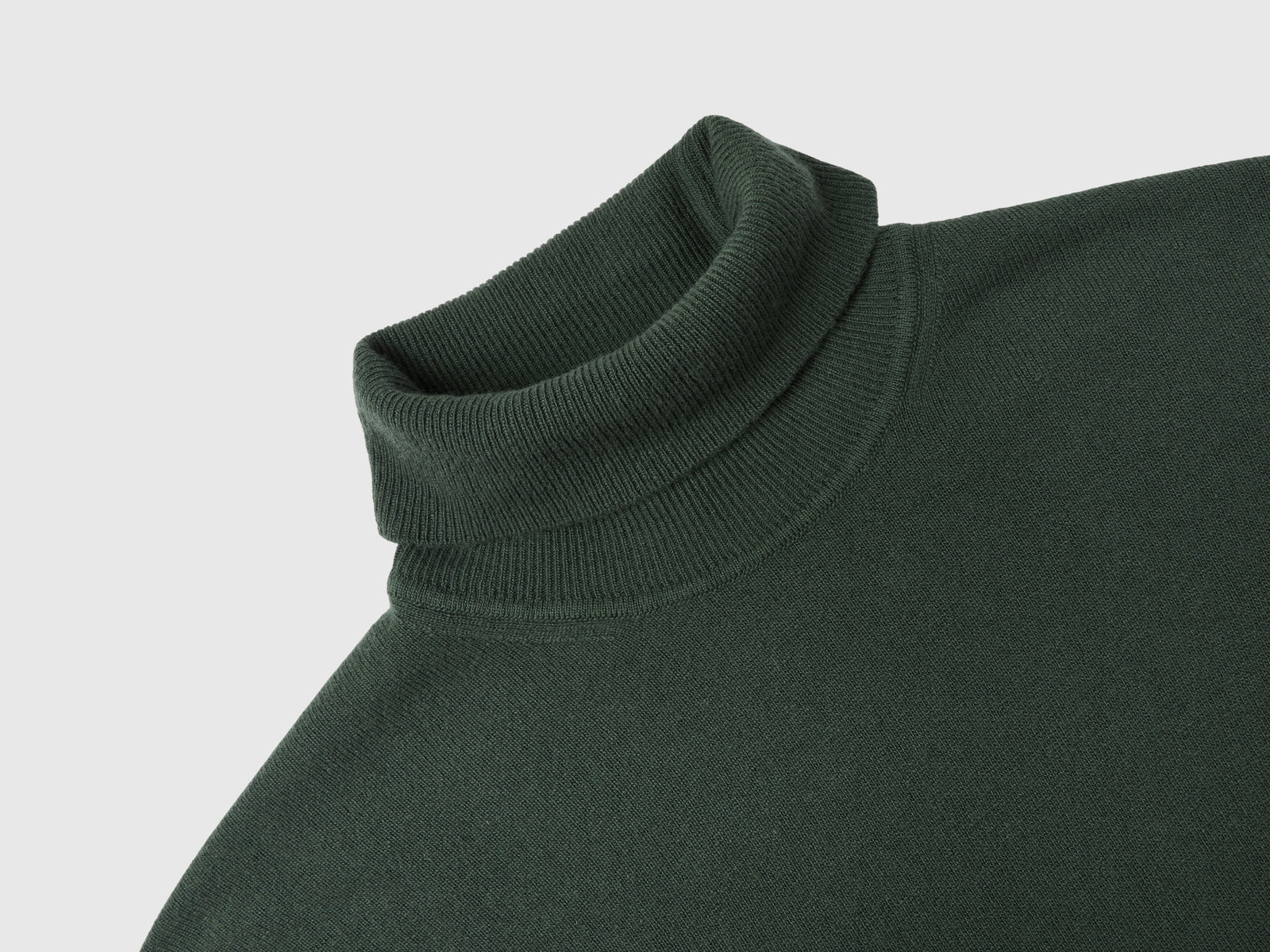 Dolcevita in pura lana Merino da uomo verde scuro 3 | Benetton Outlet