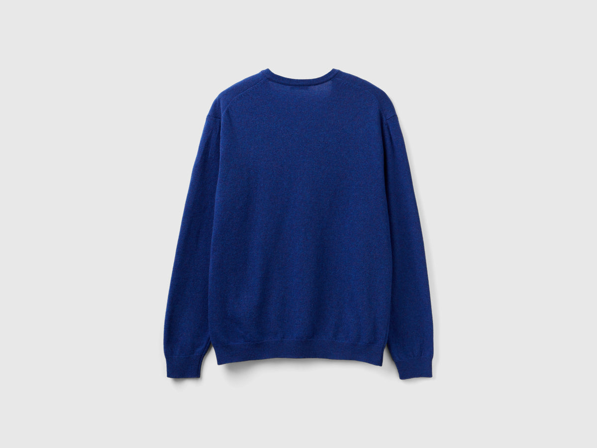 Maglia scollo a V in pura lana Merino