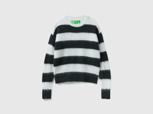 Maglia a righe in misto alpaca