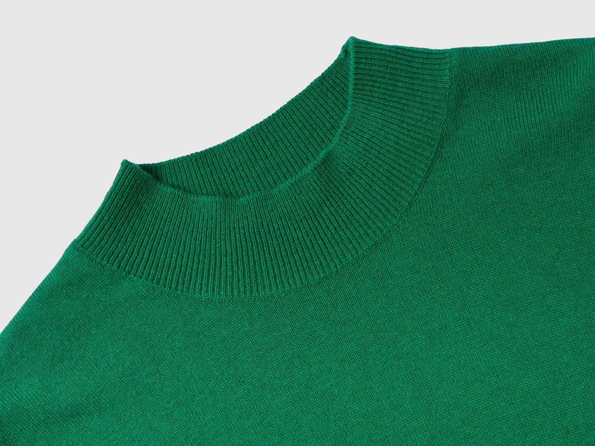 Maglia bosco a manica corta in misto cashmere