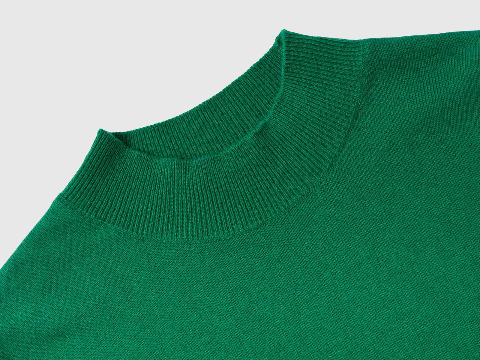 Maglia bosco a manica corta in misto cashmere da donna verde 3 | Benetton Outlet