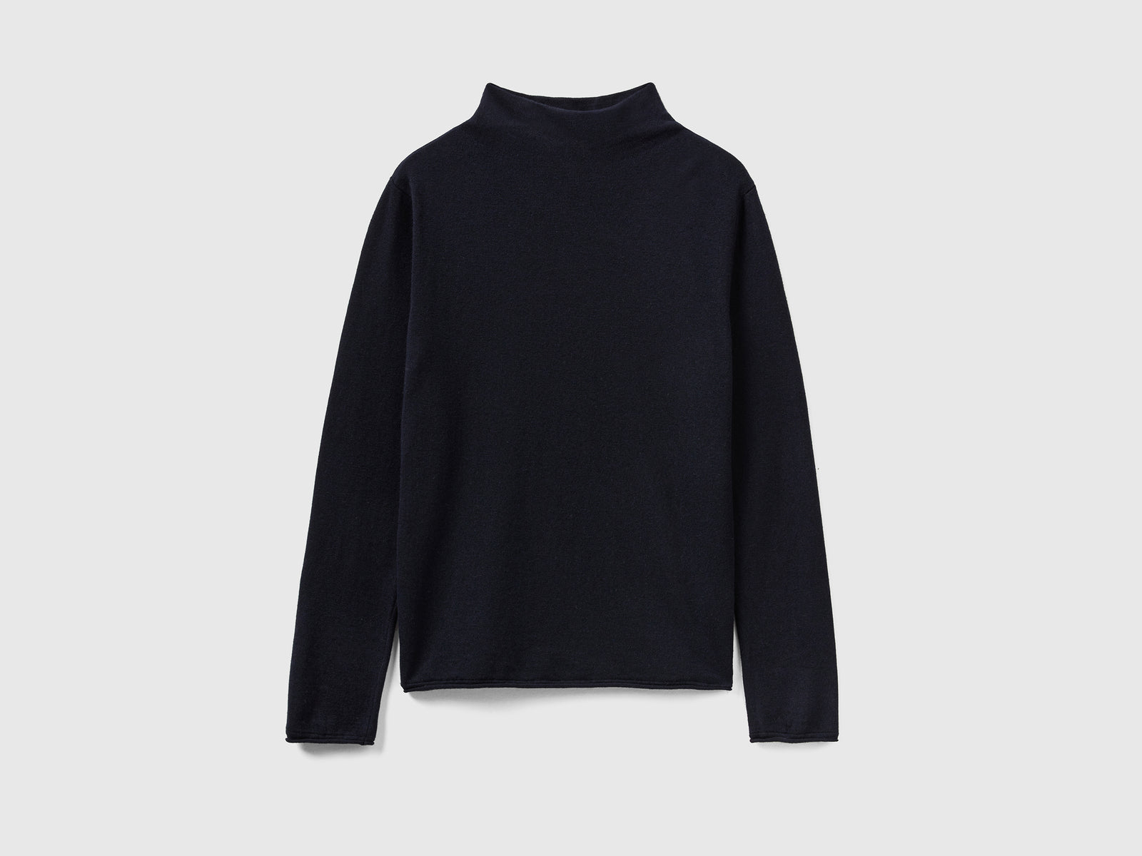 Maglia in misto cashmere da donna blu scuro | Benetton Outlet