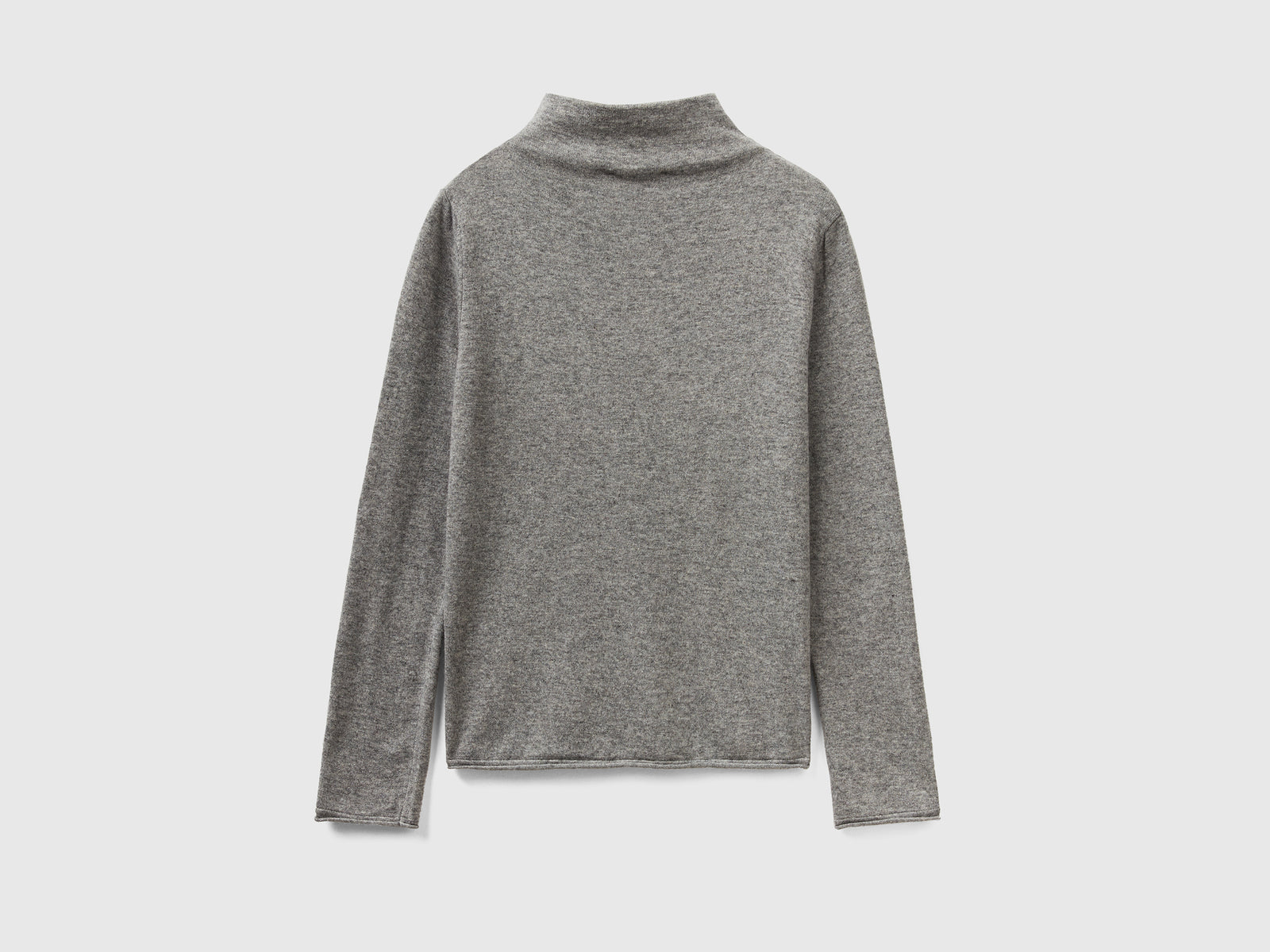 Maglia in misto cashmere da donna grigio chiaro 2 | Benetton Outlet