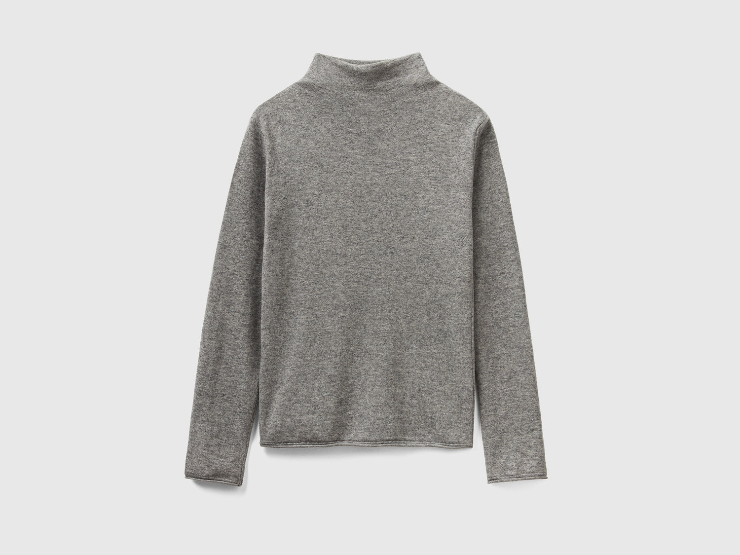 Maglia in misto cashmere da donna grigio chiaro | Benetton Outlet