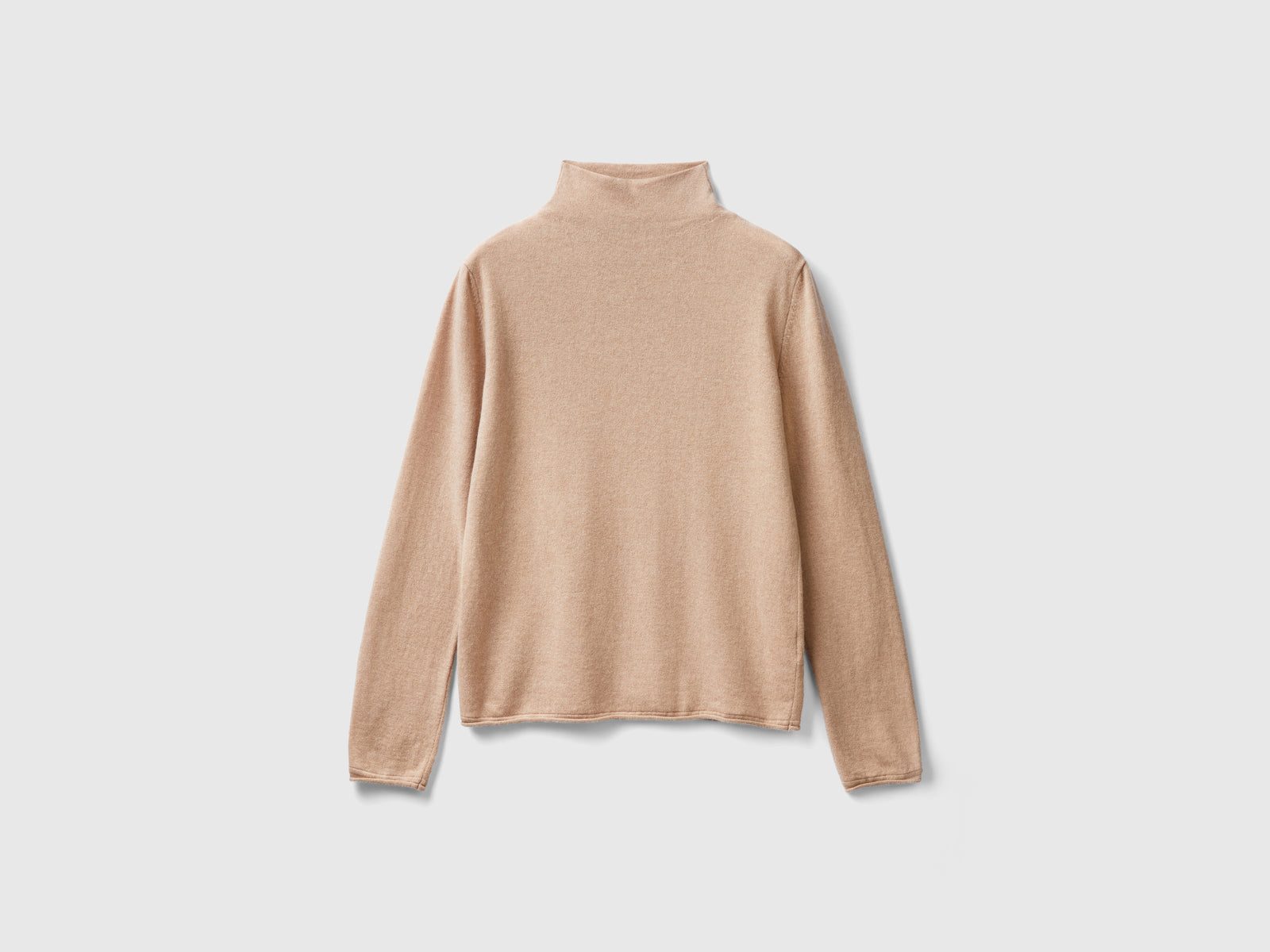 Maglia in misto cashmere da donna beige | Benetton Outlet
