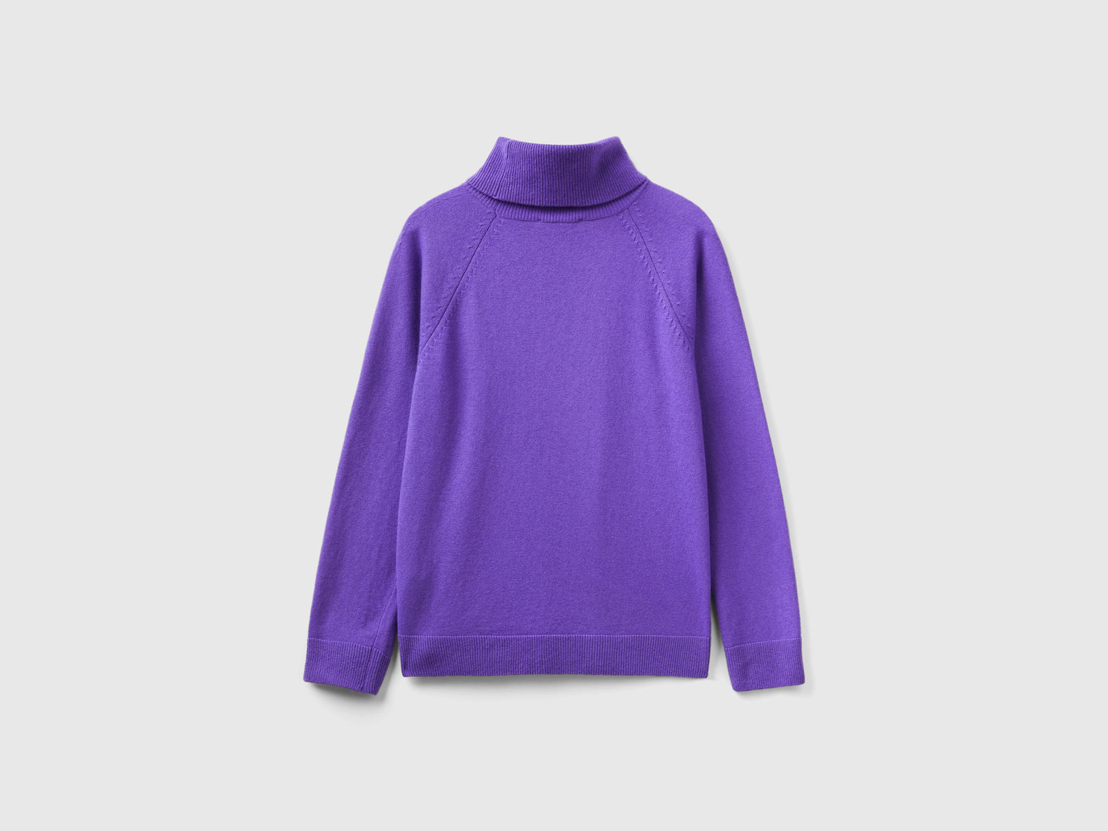 Dolcevita in misto lana e cashmere da donna viola 2 | Benetton Outlet