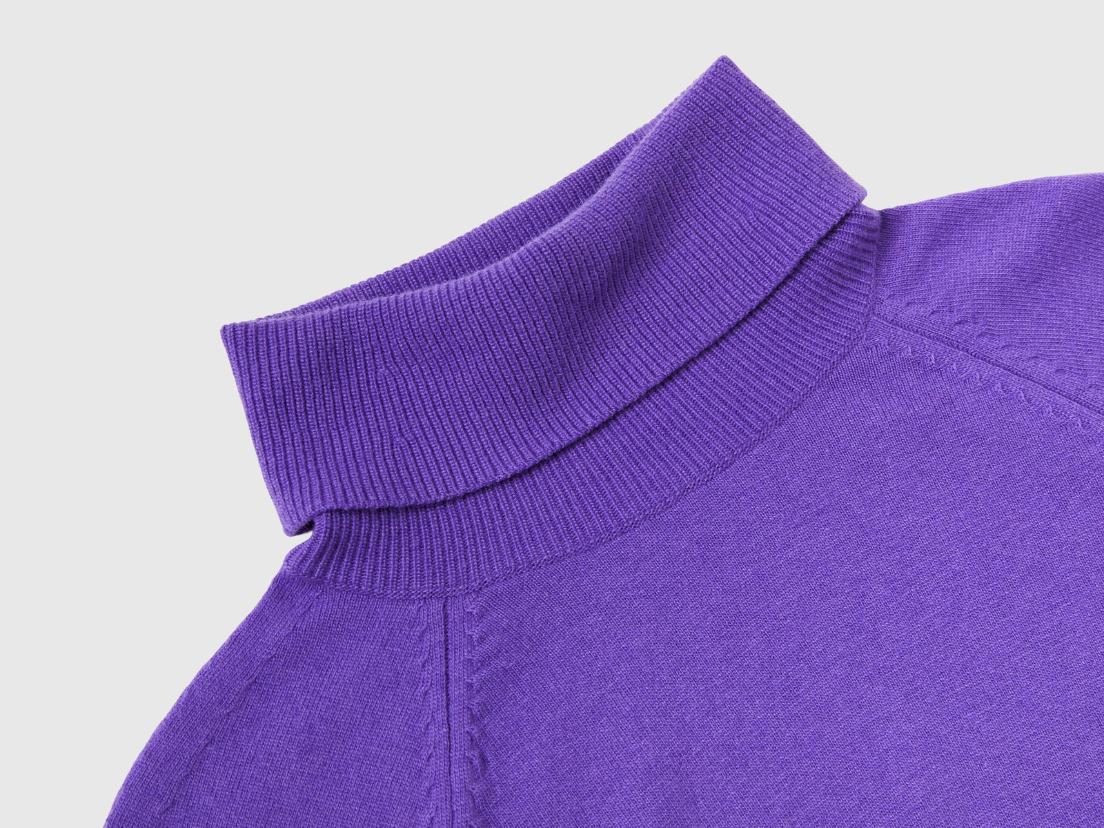 Dolcevita in misto lana e cashmere da donna viola 3 | Benetton Outlet