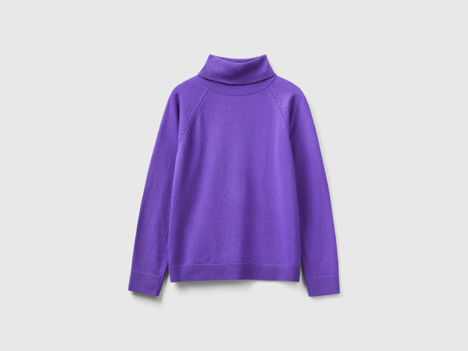 Dolcevita in misto lana e cashmere da donna viola | Benetton Outlet