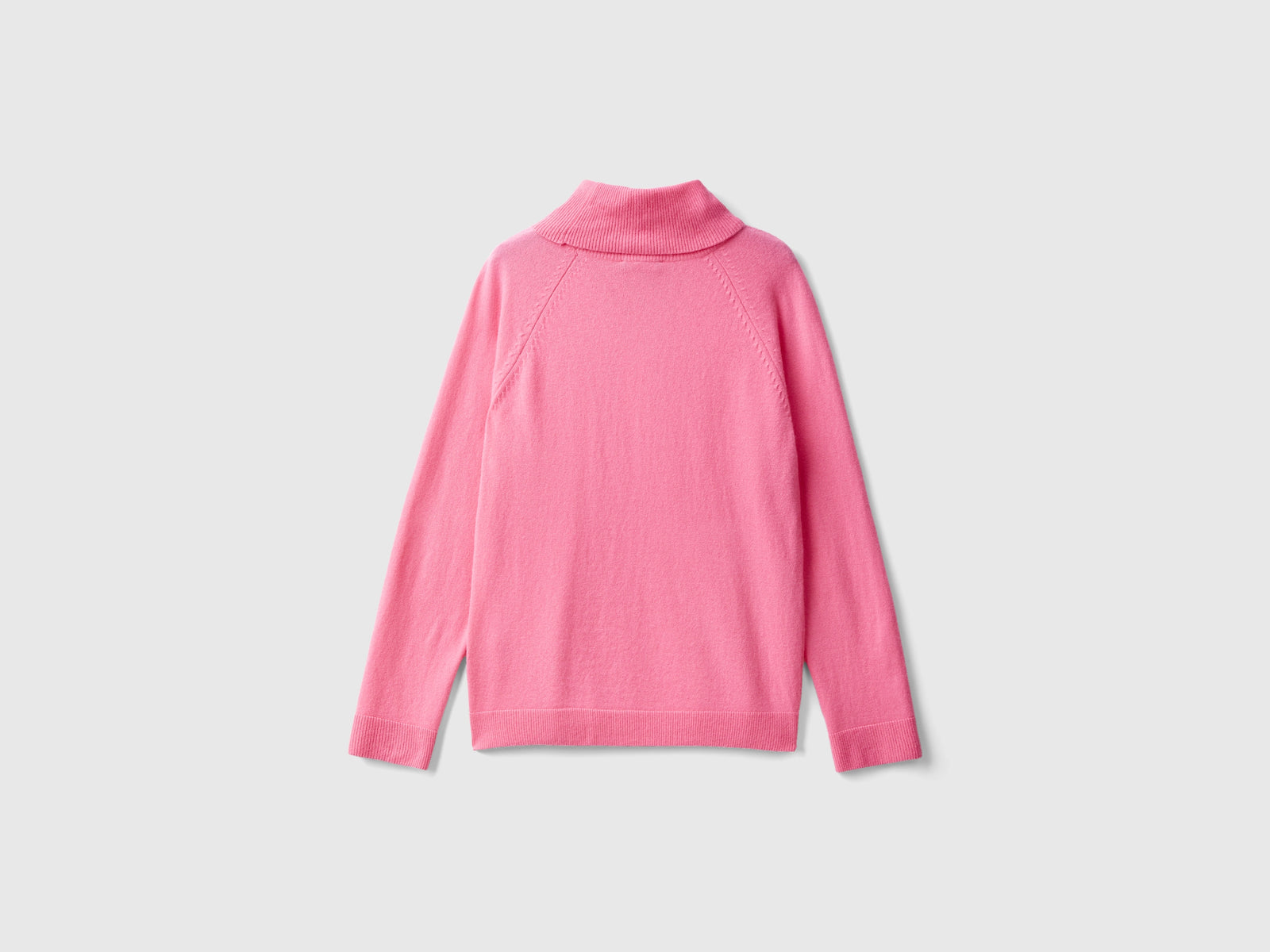 Dolcevita in misto lana e cashmere da donna rosa 2 | Benetton Outlet