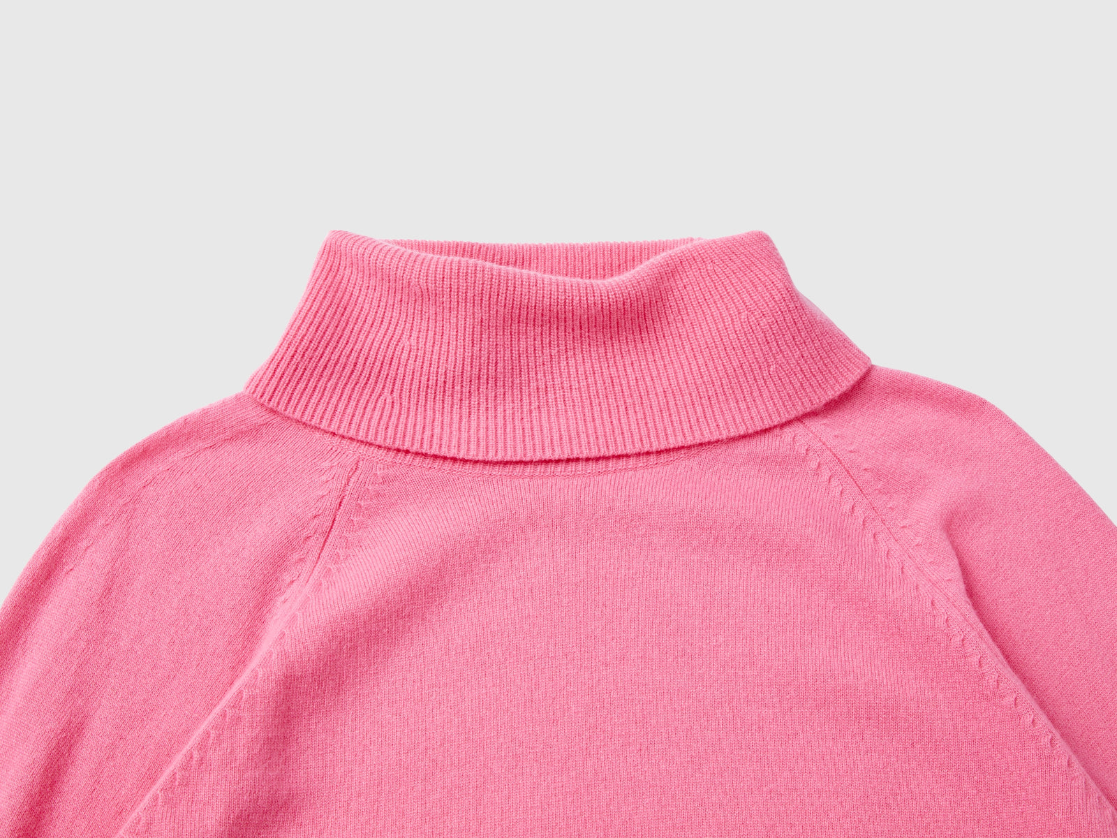Dolcevita in misto lana e cashmere da donna rosa 3 | Benetton Outlet