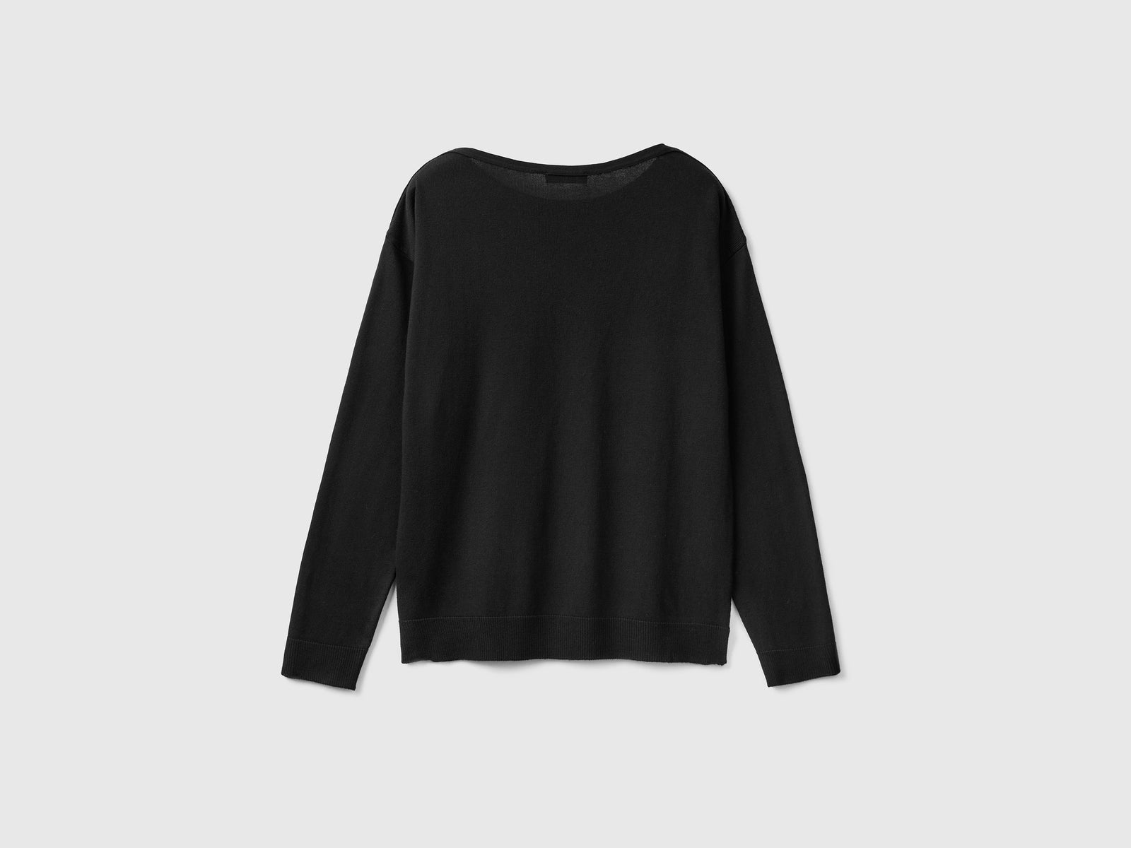 Boat neck sweater da donna nero 2 | Benetton Outlet
