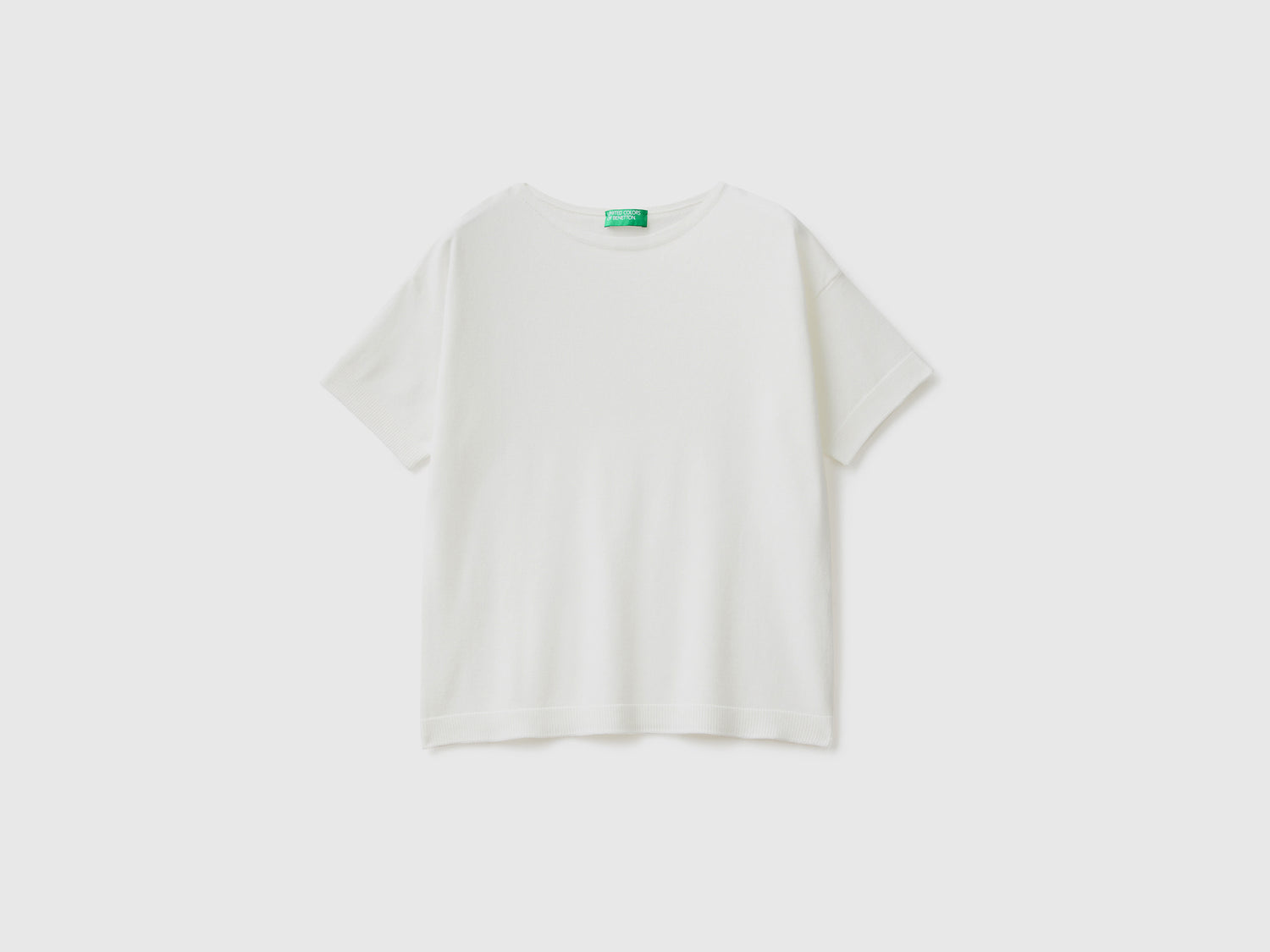 Maglia a manica corta da donna bianco panna | Benetton Outlet