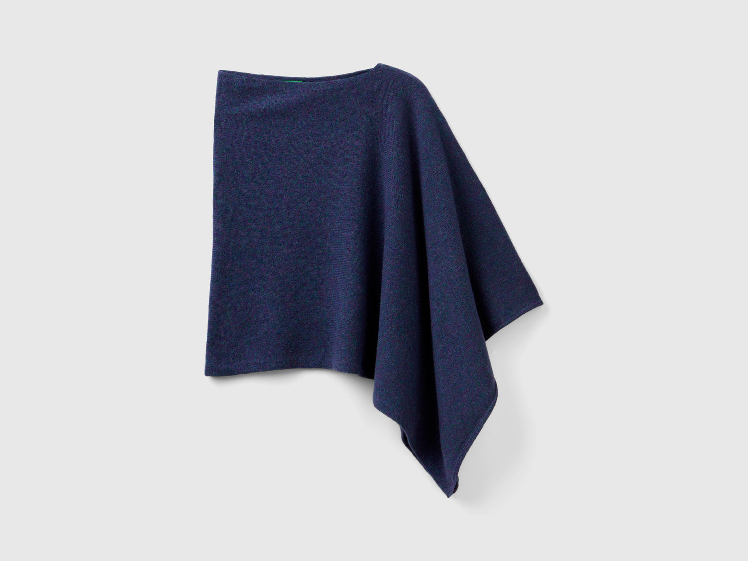 Mantella in pura lana Shetland da donna blu scuro | Benetton Outlet